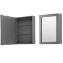 Wyndham Daria 36" Single Bathroom Vanity In Dark Gray No Countertop No Sink and Medicine Cabinet WCV252536SKGCXSXXMED