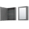 Wyndham Daria 60" Double Bathroom Vanity In Dark Gray No Countertop No Sink and Medicine Cabinet WCV252560DKGCXSXXMED