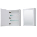 Wyndham Daria 72" Double Bathroom Vanity In White White Carrara Marble Countertop Undermount Square Sinks Brushed Gold Trims and Medicine Cabinets WCV252572DWGCMUNSMED