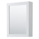 Wyndham Daria 30" Single Bathroom Vanity In White Light-Vein Carrara Cultured Marble Countertop Undermount Square Sink and Medicine Cabinet WCV252530SWHC2UNSMED