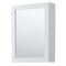 Wyndham Daria 48" Single Bathroom Vanity In White Light-Vein Carrara Cultured Marble Countertop Undermount Square Sink and Medicine Cabinet WCV252548SWHC2UNSMED