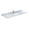 Wyndham Miranda 66" Single Bathroom Vanity In Dark Gray White Carrara Marble Countertop Undermount Square Sink Matte Black Trim WCF292966SGBCMUNSMXX