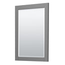 Wyndham Miranda 30" Single Bathroom Vanity In Dark Gray No Countertop No Sink Brushed Gold Trim 24" Mirror WCF292930SGGCXSXXM24