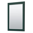 Wyndham Miranda 30" Single Bathroom Vanity In Green No Countertop No Sink Brushed Gold Trim 24" Mirror WCF292930SGDCXSXXM24