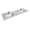 Wyndham Margate 80" Double Bathroom Vanity In White White Carrara Marble Countertop Undermount Square Sinks and No Mirror WCV303080DWHCMUNSMXX