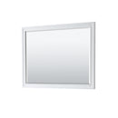 Wyndham Margate 48" Single Bathroom Vanity In White No Countertop No Sink and 44" Mirror WCV303048SWHCXSXXM44