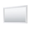 Wyndham Margate 60" Single Bathroom Vanity In White No Countertop No Sink and 56" Mirror WCV303060SWHCXSXXM56