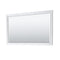 Wyndham Margate 60" Single Bathroom Vanity In White White Carrara Marble Countertop Undermount Square Sink and 56" Mirror WCV303060SWHCMUNSM56