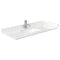 Wyndham Sheffield 48" Single Bathroom Vanity In White with Carrara Cultured Marble Countertop Undermount Square Sink and No Mirror WCS141448SWHC2UNSMXX