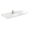 Wyndham Miranda 54" Single Bathroom Vanity In Green Light-Vein Carrara Cultured Marble Countertop Undermount Square Sink Matte Black Trim 46" Mirror WCF292954SGKC2UNSM46