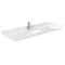 Wyndham Avery 60" Single Bathroom Vanity In White Light-Vein Carrara Cultured Marble Countertop Undermount Square Sink Brushed Gold Trims and 58" Mirror WCV232360SWGC2UNSM58
