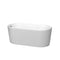 Wyndham Ursula 59" Soaking Bathtub In Matte White With Brushed Nickel Trim WCBTE301159MWBNTRIM