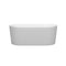 Wyndham Ursula 59" Soaking Bathtub in Matte White with Matte Black Trim WCBTE301159MWMBTRIM