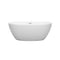 Wyndham Juno 59" Soaking Bathtub in Matte White with Polished Chrome Trim WCBTE306159MW