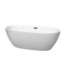 Wyndham Juno 67" Soaking Bathtub In Matte White With Matte Black Trim WCBTE306167MWMBTRIM