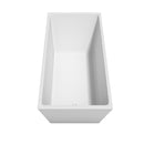 Wyndham Hannah 59" Freestanding Bathtub in White with Polished Chrome Drain and Overflow Trim WCBTK150159