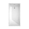 Wyndham Hannah 59" Soaking Bathtub in White Brushed Nickel Trim and Brushed Nickel Floor Mounted Faucet WCBTK150159ATP11BN