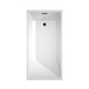 Wyndham Hannah 59" Soaking Bathtub in White with Matte Black Trim WCBTK150159MBTRIM