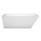 Wyndham Hannah 67" Freestanding Bathtub in White with Polished Chrome Drain and Overflow Trim WCBTK150167