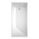 Wyndham Hannah 67" Freestanding Bathtub in White with Polished Chrome Drain and Overflow Trim WCBTK150167