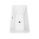 Wyndham Tiffany 59" Small Soaking Bathtub in White with Matte Black Trim WCBTK150459MBTRIM