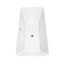 Wyndham Tiffany 67" Freestanding Bathtub in White with Polished Chrome Drain and Overflow Trim WCBTK150467