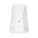 Wyndham Tiffany 67" Large Soaking Bathtub in White Brushed Nickel Trim and Brushed Nickel Floor Mounted Faucet WCBTK150467ATP11BN