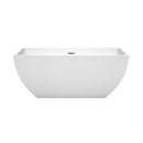 Wyndham Rachel 59" Freestanding Bathtub in White with Polished Chrome Drain and Overflow Trim WCBTK150559