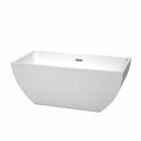 Wyndham Rachel 59" Soaking Bathtub In White With Brushed Nickel Trim WCBTK150559BNTRIM