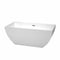 Wyndham Rachel 59" Soaking Bathtub In White With Brushed Nickel Trim WCBTK150559BNTRIM