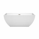 Wyndham Rachel 59" Soaking Bathtub in White with Brushed Nickel Trim WCBTK150559BNTRIM