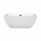 Wyndham Rachel 59" Soaking Bathtub in White with Matte Black Trim WCBTK150559MBTRIM