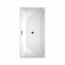 Wyndham Rachel 59" Soaking Bathtub in White with Matte Black Trim WCBTK150559MBTRIM