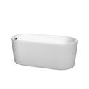 Wyndham Ursula 59" Soaking Bathtub In White With Matte Black Trim WCBTK151159MBTRIM