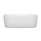 Wyndham Ursula 67" Freestanding Bathtub in White with Polished Chrome Drain and Overflow Trim WCBTK151167