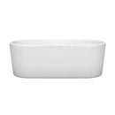 Wyndham Ursula 67" Soaking Bathtub in White with Matte Black Trim WCBTK151167MBTRIM