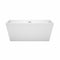 Wyndham Sara 59" Freestanding Bathtub in White with Polished Chrome Drain and Overflow Trim WCBTK151459