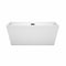 Wyndham Sara 59" Soaking Bathtub in White with Matte Black Trim WCBTK151459MBTRIM