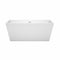 Wyndham Sara 59" Soaking Bathtub in White with Shiny White Trim WCBTK151459SWTRIM