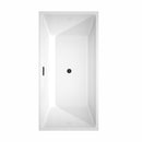 Wyndham Sara 63" Soaking Bathtub in White with Matte Black Trim WCBTK151463MBTRIM