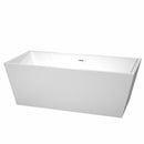 Wyndham Sara 67" Soaking Bathtub In White With Shiny White Trim WCBTK151467SWTRIM