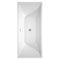 Wyndham Maryam 71" Freestanding Bathtub in White with Polished Chrome Drain and Overflow Trim WCBTK151871