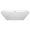 Wyndham Maryam 71" Soaking Bathtub in White with Brushed Nickel Trim WCBTK151871BNTRIM