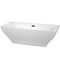 Wyndham Maryam 71" Soaking Bathtub In White With Matte Black Trim WCBTK151871MBTRIM