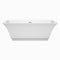 Wyndham Galina 67" Freestanding Bathtub in White with Polished Chrome Drain and Overflow Trim WCBTK151967