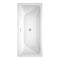 Wyndham Galina 67" Freestanding Bathtub in White with Floor Mounted Faucet Drain and Overflow Trim in Polished Chrome WCBTK151967ATP11PC