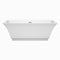 Wyndham Galina 67" Soaking Bathtub in White with Brushed Nickel Trim WCBTK151967BNTRIM