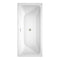 Wyndham Galina 67" Soaking Bathtub in White with Brushed Nickel Trim WCBTK151967BNTRIM