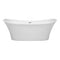 Wyndham Bolera 71" Soaking Bathtub in White with Polished Chrome Trim WCBTK152871