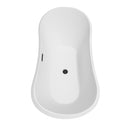 Wyndham Bolera 71" Soaking Bathtub in White with Matte Black Trim WCBTK152871MBTRIM